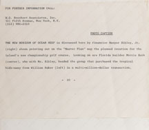 New horizon of Ocean Reef is discussed here by financier Harper Sibley , Jr. right shown pointing out on the 